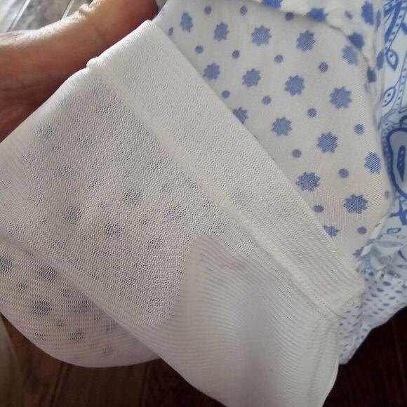 Old Navy Blue & White M French Cottagecore Boho Coastal Garden Quiet Luxury Maxi - Picture 10 of 10